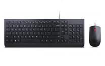 Laidinis klaviatūros ir pelės komplektas Lenovo 4X30L79915 Black, EN, juoda sp.