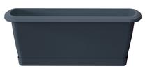 Gėlių lovelis Prosperplast Respana ISE400P, plastikinis, 40 cm x 18.4 cm, Ø 40 cm, antracito sp.