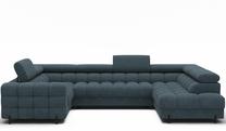 Kampinė sofa Fectory, mėlyna sp., 205 x 346 cm x 93 cm