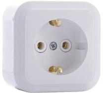 Розетка Okko Vika PA16-254 51369680, c заземлением, белый цв.