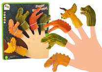 Пальчиковые куклы Lean Toys Dinosaurs, 8 см, многоцветный