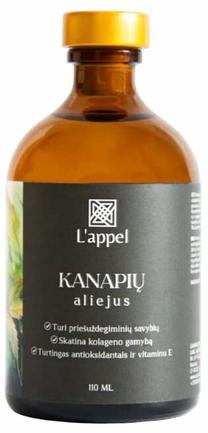 Kūno aliejus L'appel Kanapių, 110 ml