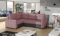 Kampinė sofa Corona Omega 91, Omega 13, rožinė sp., kairinė, 162 x 235 cm x 90 cm