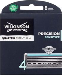 Бритвенные лезвия Wilkinson Sword Quattro Essential 4 Titanium Sensitive, 8 шт.