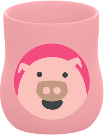 Vaikiškas puodelis Marcus & Marcus Silicone Baby Training Cup Pokey, 118 ml, 1 m., 9.3 cm, silikonas, rožinė sp.