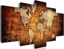 Akrila stikla reprodukcija Artgeist Bronze map I, 40 cm x 100 cm