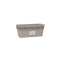 Gėlių lovelis Stefanplast Gaia 2188708, plastikinis, 30 cm x 13 cm, šviesiai pilka sp.