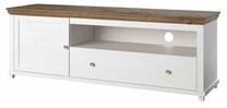 TV galds Helvetia Evora 40, balta krās., 181 cm x 49 cm x 60.9 cm