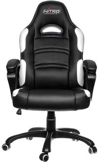 Spēļu krēsls Nitro Concepts Comfort, balta krās./melna krās.