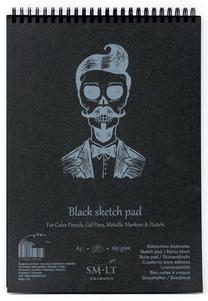 Piešimo popierius Smiltainis Black Sketch Pad, A5, 165 g/m², juoda sp., 21 cm x 14.8 cm, 20 lapų vnt.