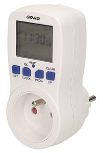 Адаптер Orno Polska Weekly Digital Timer With LCD Display, белый цв.