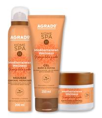 Kūno priežiūros rinkinys Agrado Home Spa Mediterranean Wellness, 3 vnt.