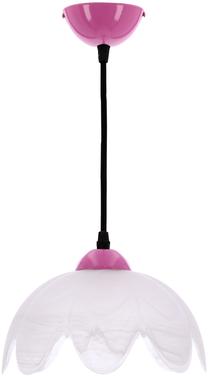Lampa griesti Candellux Lighting Colori 31-47977, E27, 1 x 60 W, balta krās. / rozā krās., 25 x 25 cm