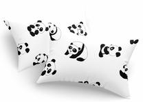 Pagalvės užvalkalas Mijolnir Panda, balta sp./juoda sp., 50 cm x 70 cm, 2 vnt.