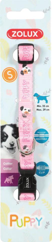 Kaklasiksna suņiem Zolux Mascot, rozā krās., 250 - 390 mm x 13 mm, 25-39
