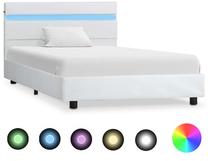 Lova viengulė VLX Bed Frame, 90 x 200 cm, balta sp., be čiužinio, su grotelėmis