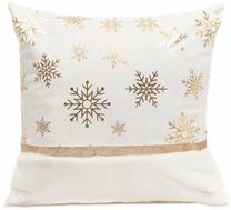 Kalėdinis dekoratyvinės pagalvėlės užvalkalas Homla Agra, aukso/balta, 45 cm x 45 cm