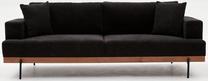 Sofa Hanah Home Liva 825BLC2819, antracito sp./oranžinė sp., 76 x 227 cm x 94 cm
