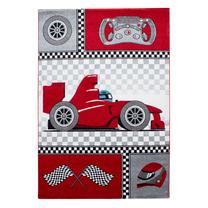 Ковер комнатные Ayyildiz Kids Race Car, черный цв./серый цв./красный цв., 170 см x 120 см