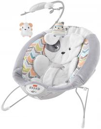 Детское кресло-качалка Mattel Fisher Price Sweet Snugapuppy Deluxe Bouncer, белый цв./серый цв.