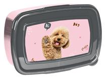 Pārtikas trauks Paso Poodle PP24PU-3022, 0.75 l, 17 cm x 10.5 cm, rozā krās./pelēka krās.