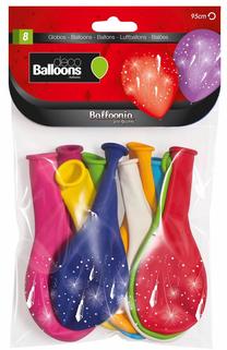 Õhupall ovaalsed Balloonia Firework, 8 tk