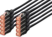 Сетевой кабель Digitus Professional Patch DK-1644-0025-BL-10 RJ-45, RJ-45, 0.25 м, черный цв.
