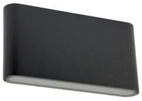 Āra sienas lampa Su-Ma Slim, 12W, LED, IP54, melna krās., 17.5 cm x 9 cm
