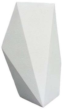 Puķu pods DM Grill Iceberg L, cementa, 38 cm x 58 cm, balta krās.