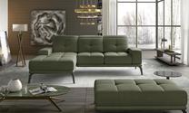 Kampinė sofa Torrense Monolith 38, šviesiai žalia sp., kairinė, 175 x 265 cm x 98 cm