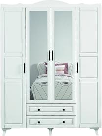 Spinta Kalune Design Bahar 614, balta sp., 50 cm x 140 cm x 188 cm, su veidrodžiu