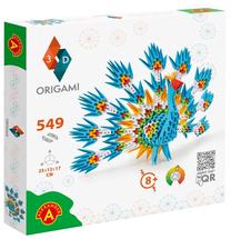Набор для изготовления бумажных фигур Alexander 3D Origami Peacok, синий цв./белый цв./красный цв.