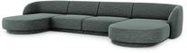 Sofa Micadoni Home Miley Velvet Panoramic, žalia sp., 334 x 115 cm x 74 cm