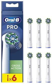 Elektriskās zobu birstes galviņa Oral-B Pro Cross Action, balta krās., 6 gab.