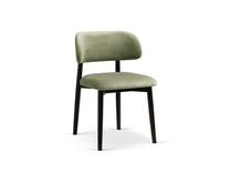 Kėdžių rinkinys Cosmopolitan Design Evan Velvet, matinė, tamsiai ruda sp./žalia sp., 51 cm x 49.5 cm x 77 cm, 2 vnt.