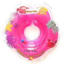 Надувной круг для шеи Baby Swimmer Inflatable Neck Ring, розовый цв.