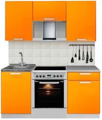 Virtuvės baldų komplektas MN Simpl, oranžinė sp., 1.7 m