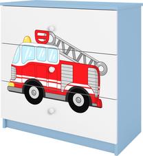 Laste kummut Kocot Kids Babydreams Fire Brigade, sinine v./valge v., 80 cm x 41 cm x 80.5 cm