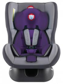 Automobilinė kėdutė Lionelo Liam, pilka sp./violetinė sp., 3 - 18 kg