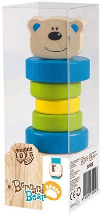Medinė piramidė, lokys bernardas Trefl Wooden Toys