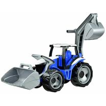 Игрушечный трактор Lena Tractor Shovel & Excavator 02081EC, синий цв./серый цв.