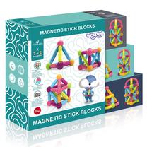 Magnetinis konstruktorius Woopie Large Thick, 38 vnt., įvairių spalvų