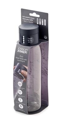 Ūdens pudele Joseph Joseph Action 10781081, melna krās., plastmasa, 0.6 l