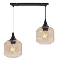 Lampa griesti Candellux Lighting Estas 32-57174, E27, 2 x 40 W, dzintara krās. / melna krās.