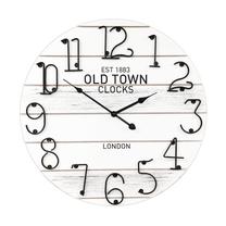 Sienas kvarca pulkstenis Techno Line Vintage Retro Old Town, balta krās., 50 cm x 50 cm, 50 cm