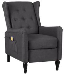 Krėslas VLX Massage Recliner 329331, tamsiai pilka sp., 90 cm x 66 cm x 98 cm