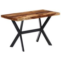 Stalas VLX 247444, ruda sp./juoda sp., 120 cm x 60 cm x 75 cm