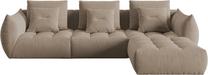 Modulinė sofa Micadoni Home Bloom Velvet, ruda sp., 332 x 216 cm x 95 cm