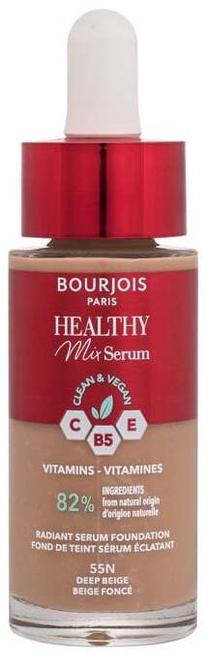 Skystas makiažo pagrindas Bourjois Paris Healthy Mix, 55n dark beige, 30 ml