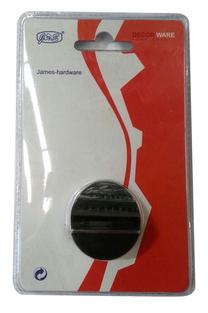 Durų atrama James Hardware DS084, 1.7 cm, Ø 3.9 cm, plastikas/guma/plienas, nikelio sp.